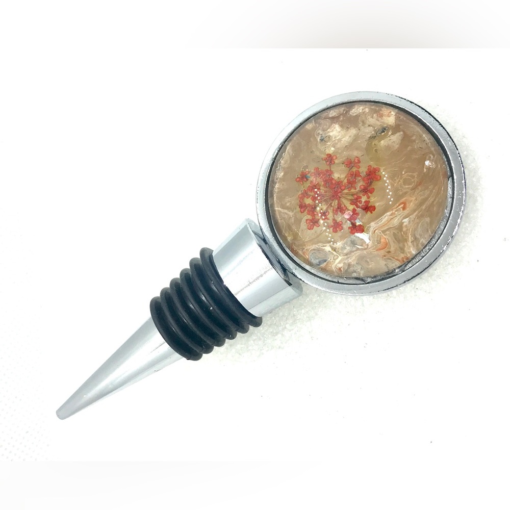 Wine bottle stopper handmade glass dome 36mm